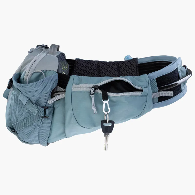 Evoc Hip Pack Pro Hydration Pack 3L + 1.5L Bladder in Stone/Steel Grey-6