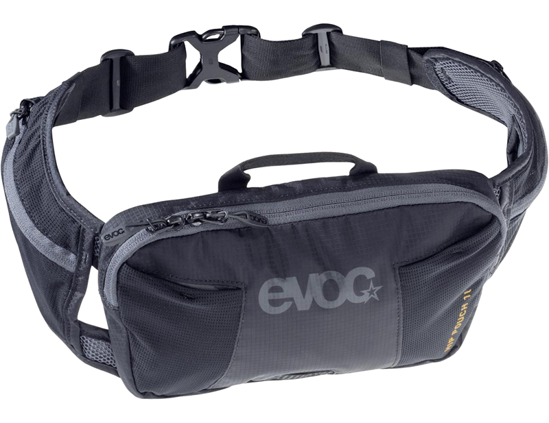 Balfes Bikes Evoc Hip Pouch 1L in Black | Free postage over £30, £10 off first order, price match & 0% finance.