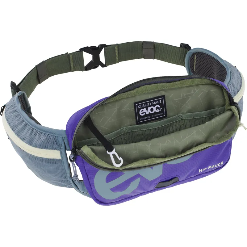 Evoc Hip Pouch 1L in Steel / Violet / Dark Olive-3