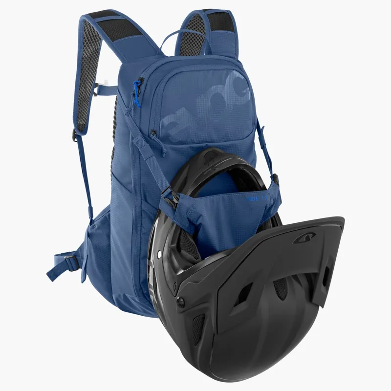 Evoc Ride Performance Hydration Backpack 12L + 2L Bladder in Blue Denim-4