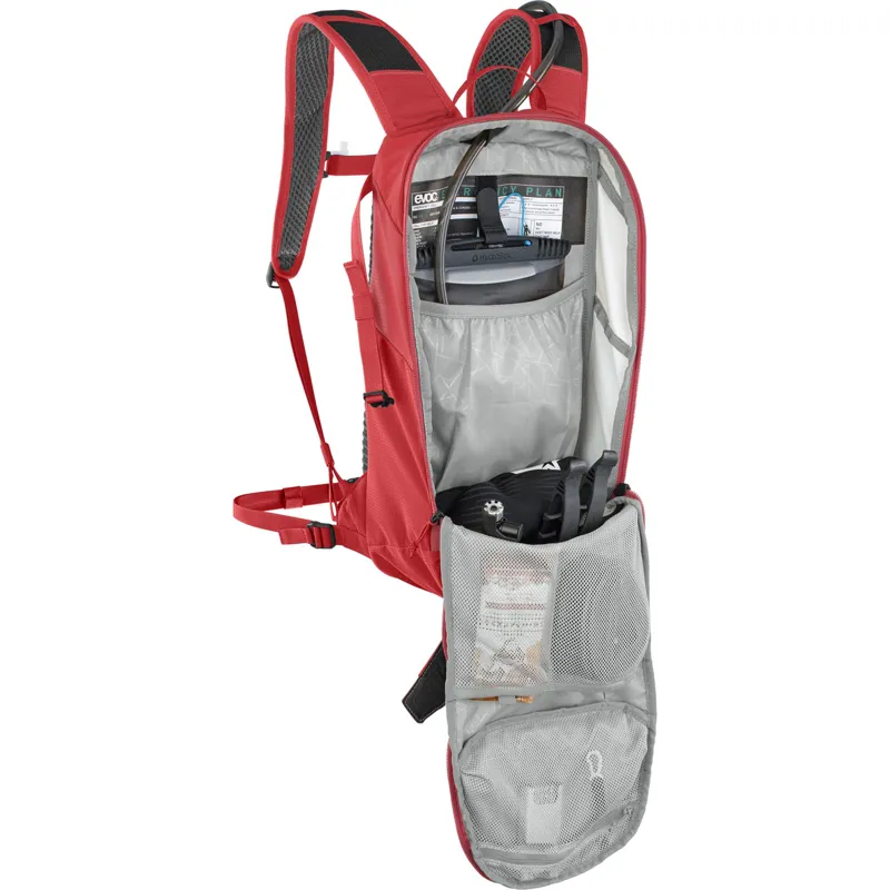 Evoc Ride Performance Backpack 8L + 2L Bladder in True Red-3