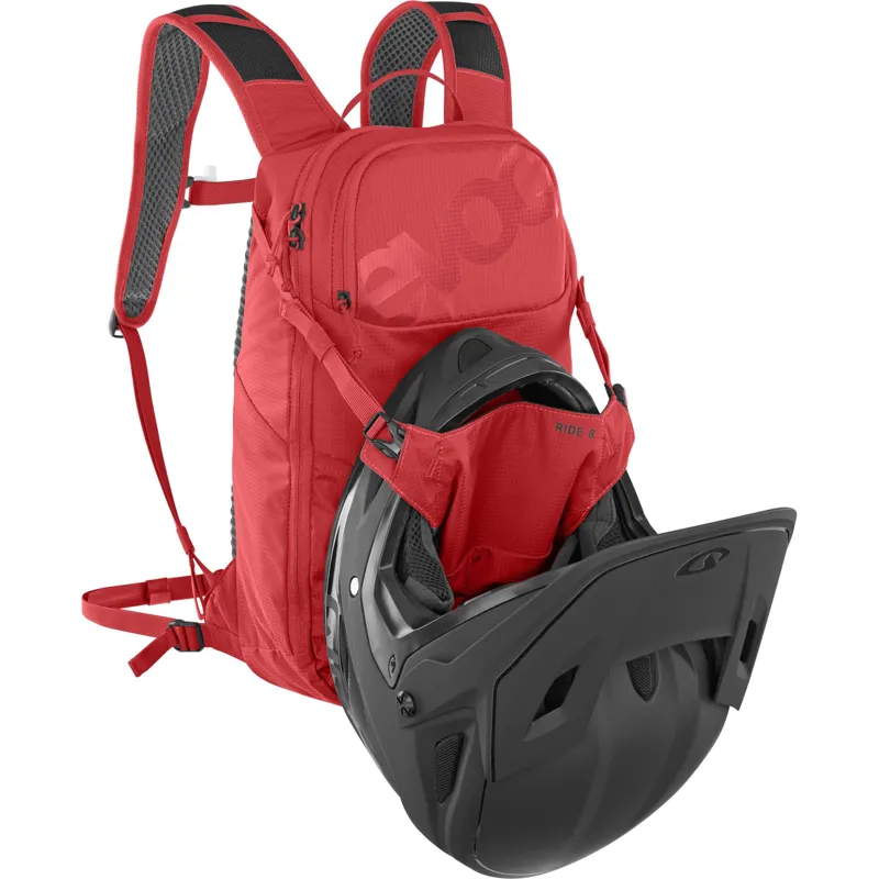 Evoc Ride Performance Backpack 8L + 2L Bladder in True Red-5