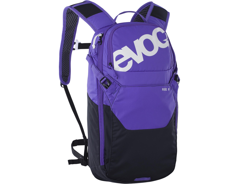 Balfes Bikes Evoc Ride Performance Backpack 8L + 2L Bladder in Violet | Free postage over £30, £10 off first order, price match & 0% finance.