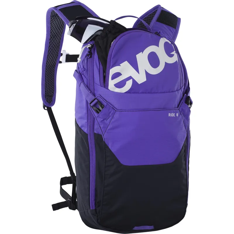 Evoc Ride Performance Backpack 8L + 2L Bladder in Violet-3