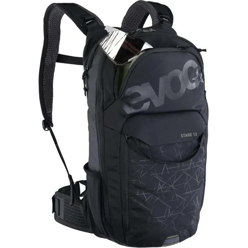 Evoc Stage 12L Performance Backpack in Black-2