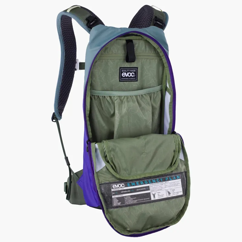 Evoc Stage 6L Performance Backpack + 2L Hydration Bladder in Steel Violet Dark Olive-4