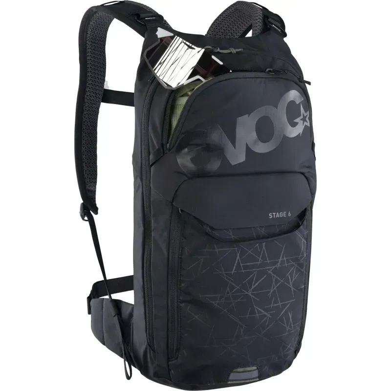 Evoc Stage 6L Performance Backpack + 2L Hydration Bladder in Black-2
