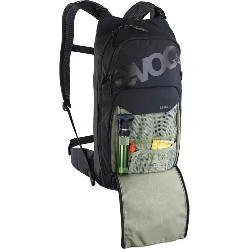 Evoc Stage 6L Performance Backpack + 2L Hydration Bladder in Black-4