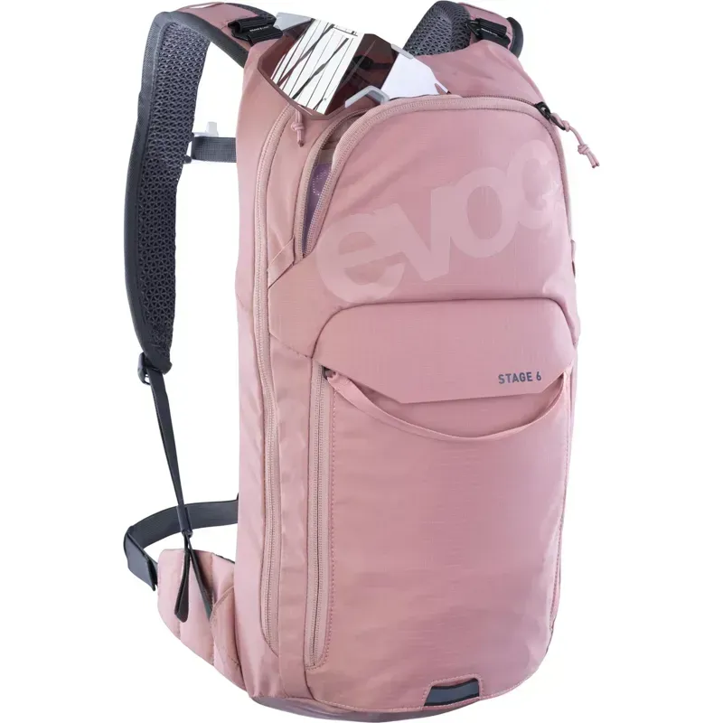 Evoc Stage 6L Performance Backpack + 2L Hydration Bladder in Dusty Pink-2