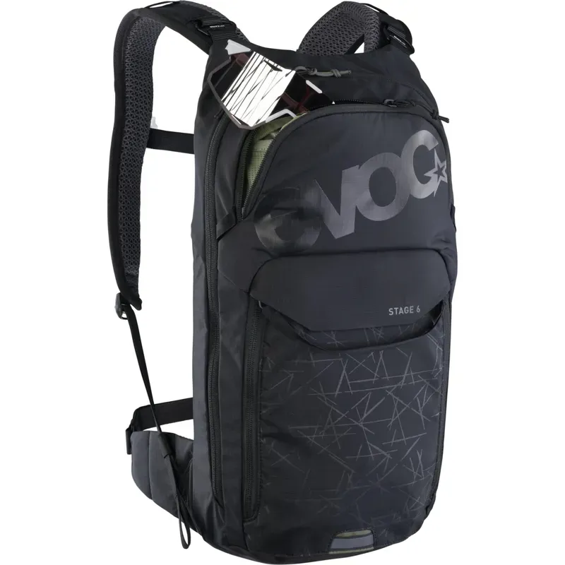 Evoc Stage 6L Performance Backpack in Black-2