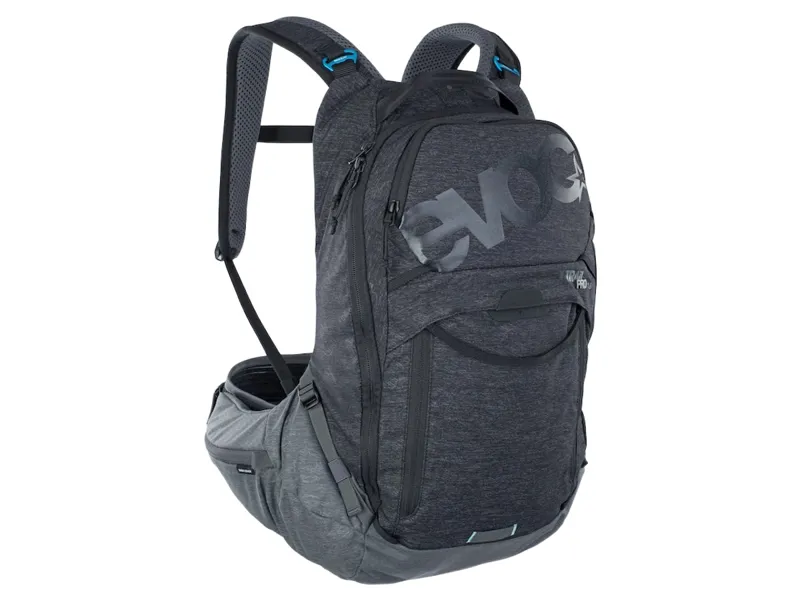 Evoc Trail Pro Protector Backpack 16L L/XL in Black/Carbon Grey
