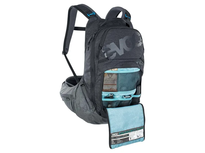 Evoc Trail Pro Protector Backpack 16L L/XL in Black/Carbon Grey-6