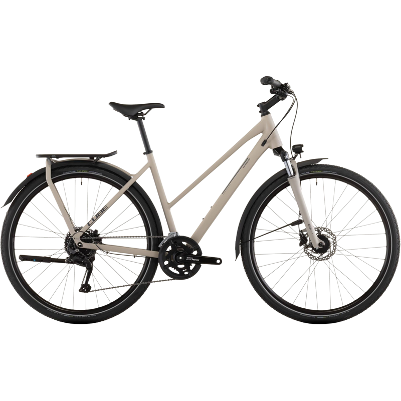 Balfes Bikes Cube Kathmandu One Trapeze Hybrid Bike 2026 in Oatgrey/Grey | Free postage over £30, £10 off first order, price match & 0% finance.