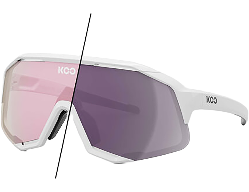 Koo Demos Sunglasses in White/Photochromic Pink
