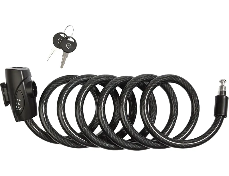 Rfr Spiral Cable Lock 12 X 1800 Mm in black