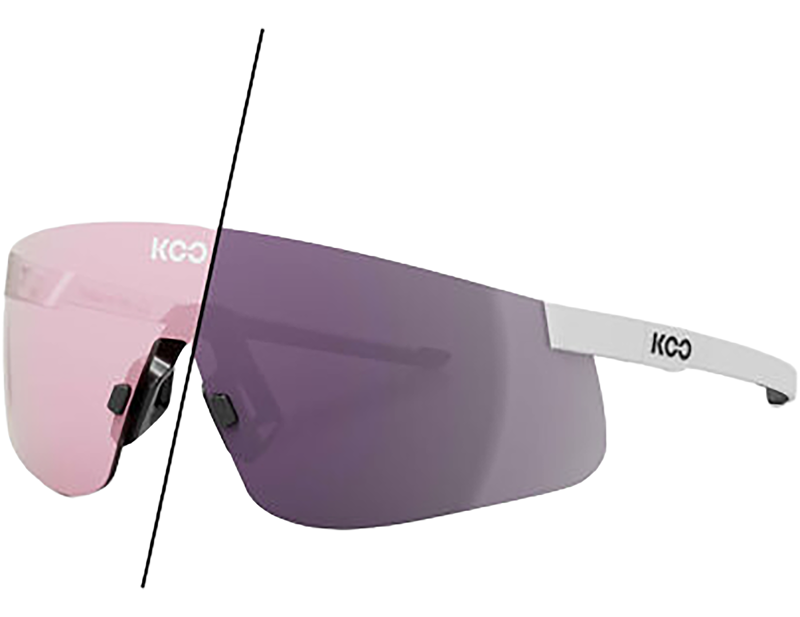 Koo Nova Sunglasses in White Matt/Photochromic Pink