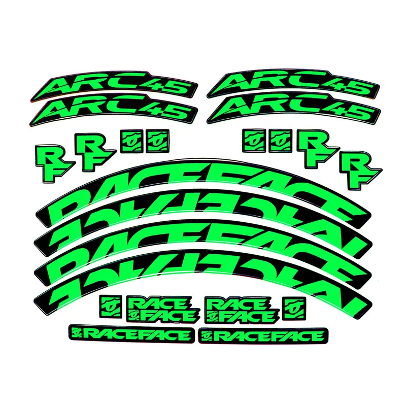 Race Face Arc/AEffect 45mm Rim Decal Kit in Green