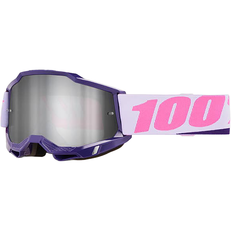 Balfes Bikes 100% ACCURI 2 Goggle Mirror Silver Lens in Yumiko | Free postage over £30, £10 off first order, price match & 0% finance.