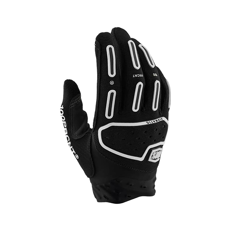Balfes Bikes 100% Airmatic Youth Full Finger Gloves in Black | Free postage over £30, £10 off first order, price match & 0% finance.