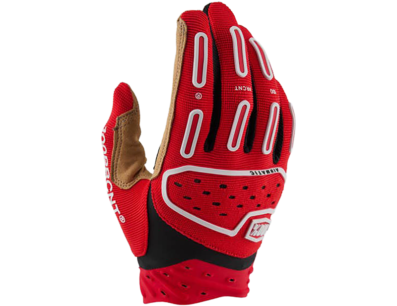 Balfes Bikes 100% Airmatic Youth Full Finger Gloves in Red/Black | Free postage over £30, £10 off first order, price match & 0% finance.