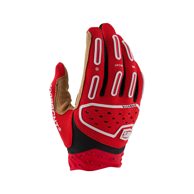 Balfes Bikes 100% Airmatic Youth Full Finger Gloves in Red/Black | Free postage over £30, £10 off first order, price match & 0% finance.