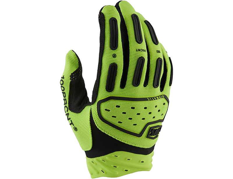 Balfes Bikes 100% Airmatic Youth Full Finger Gloves in Flo Yellow/Black | Free postage over £30, £10 off first order, price match & 0% finance.