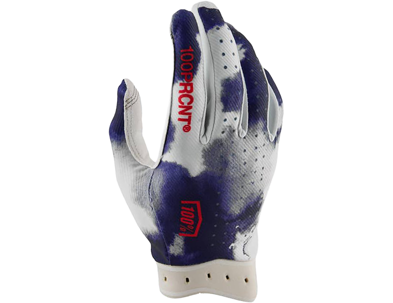 Balfes Bikes 100% Itrack Full Finger Gloves in Blue/White | Free postage over £30, £10 off first order, price match & 0% finance.