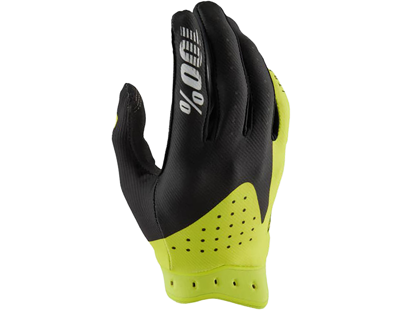 Balfes Bikes 100% Itrack Youth Full Finger Gloves in Black/Flo Yellow | Free postage over £30, £10 off first order, price match & 0% finance.