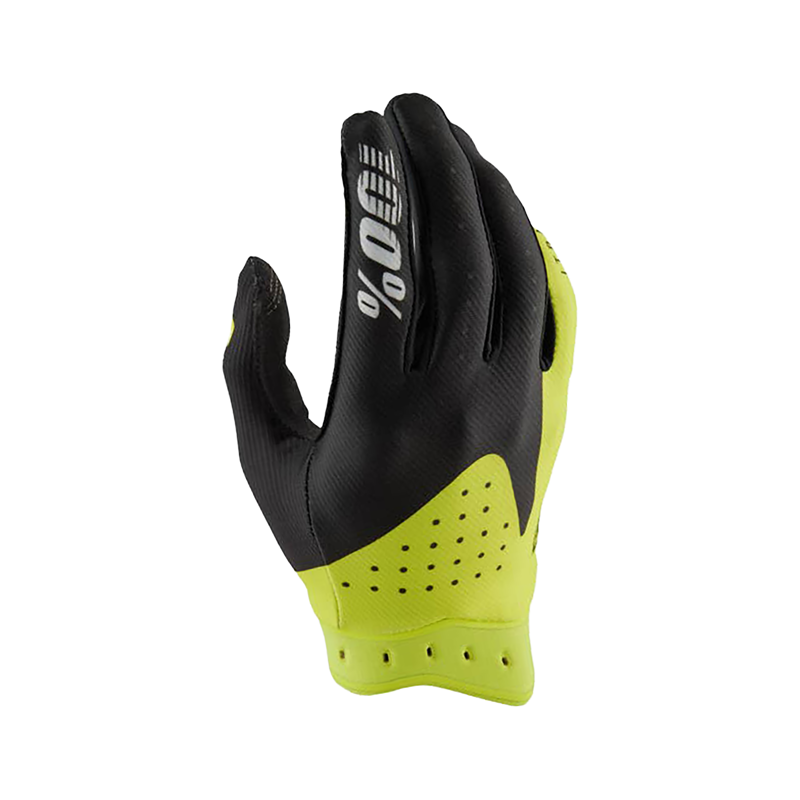 Balfes Bikes 100% Itrack Youth Full Finger Gloves in Black/Flo Yellow | Free postage over £30, £10 off first order, price match & 0% finance.