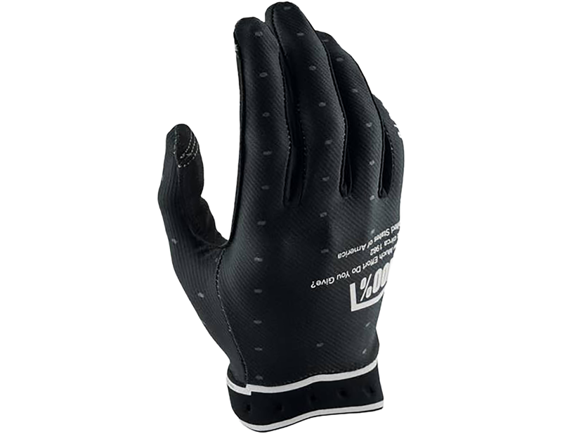 Balfes Bikes 100% Ridefit Full Finger Gloves in Black | Free postage over £30, £10 off first order, price match & 0% finance.