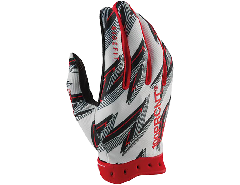 Balfes Bikes 100% Ridefit Full Finger Gloves in Red | Free postage over £30, £10 off first order, price match & 0% finance.