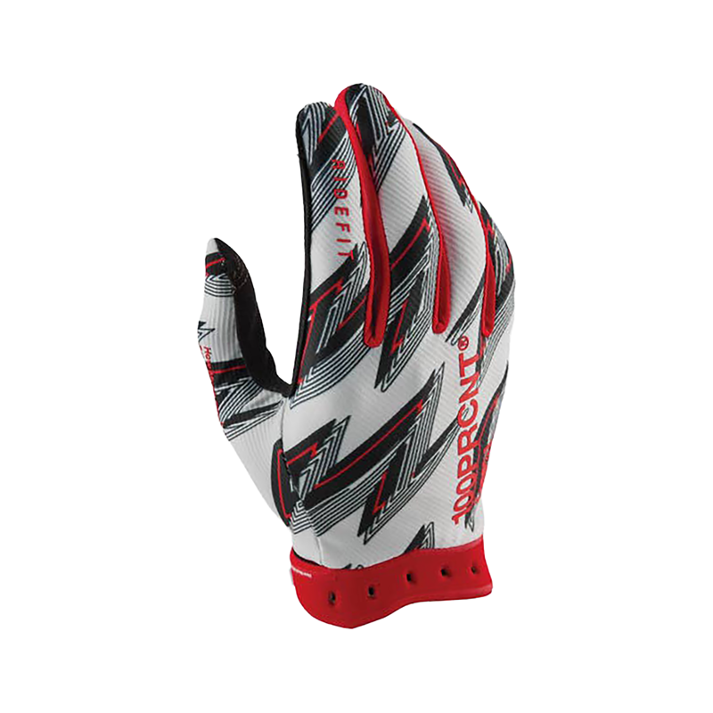 Balfes Bikes 100% Ridefit Full Finger Gloves in Red | Free postage over £30, £10 off first order, price match & 0% finance.