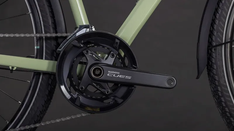 Cube Kathmandu Exc Trapeze Hybrid Bike 2026 in Pea/Grey-4