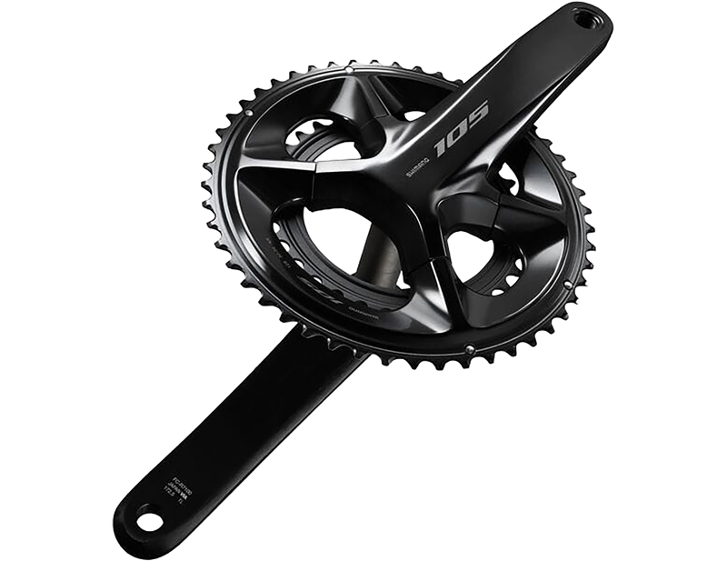 EX DISPLAY FC-R7100 105 Double 12-Speed HollowTech II 175 mm 50/34T Chainset in Black-1