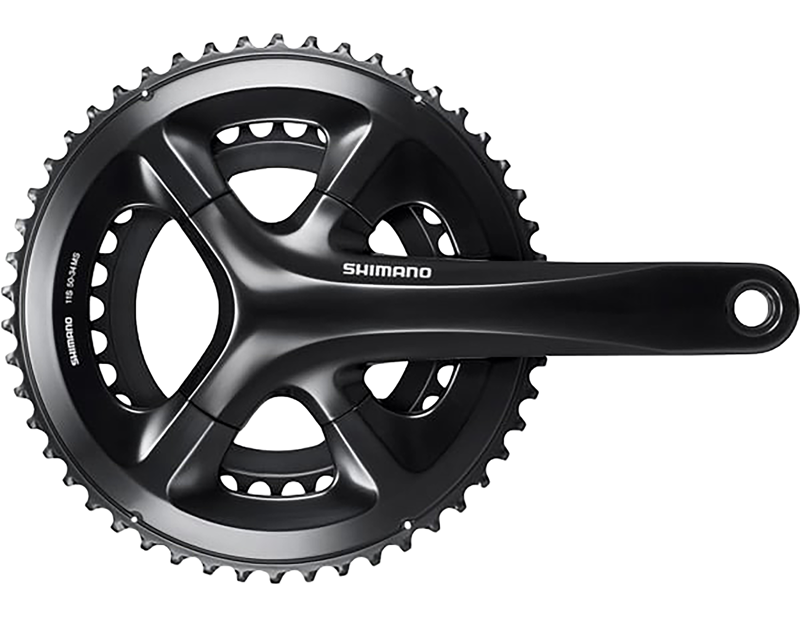 Balfes Bikes Shimano FC-RS510 double chainset 50/34T for 135/142mm axle 165mm in black | Free postage over £30, £10 off first order, price match & 0% finance.