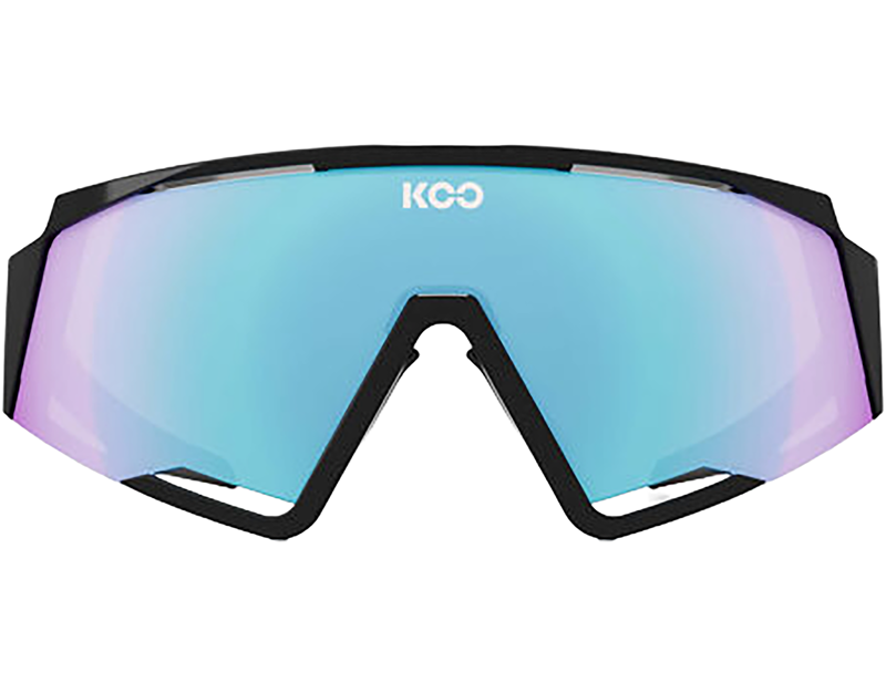 Koo Spectro Sunglasses in Black/Turquoise Mirror-1