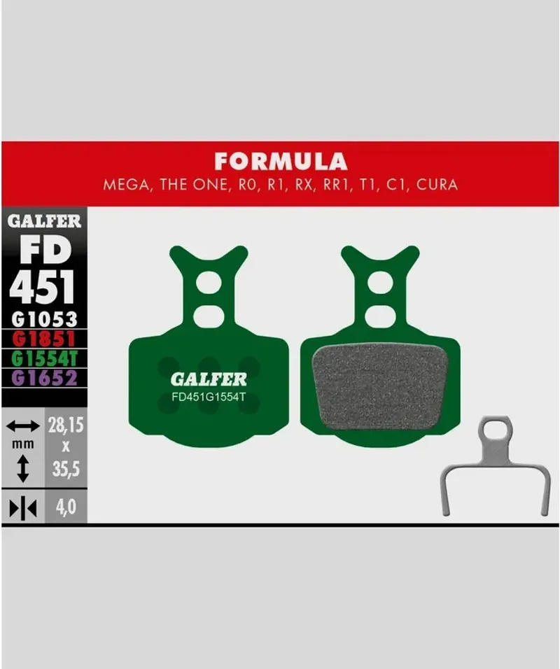 Galfer Pro Bike Disc Brake Pad Formula - Mega The One R1 R0 RX Cura 2-1