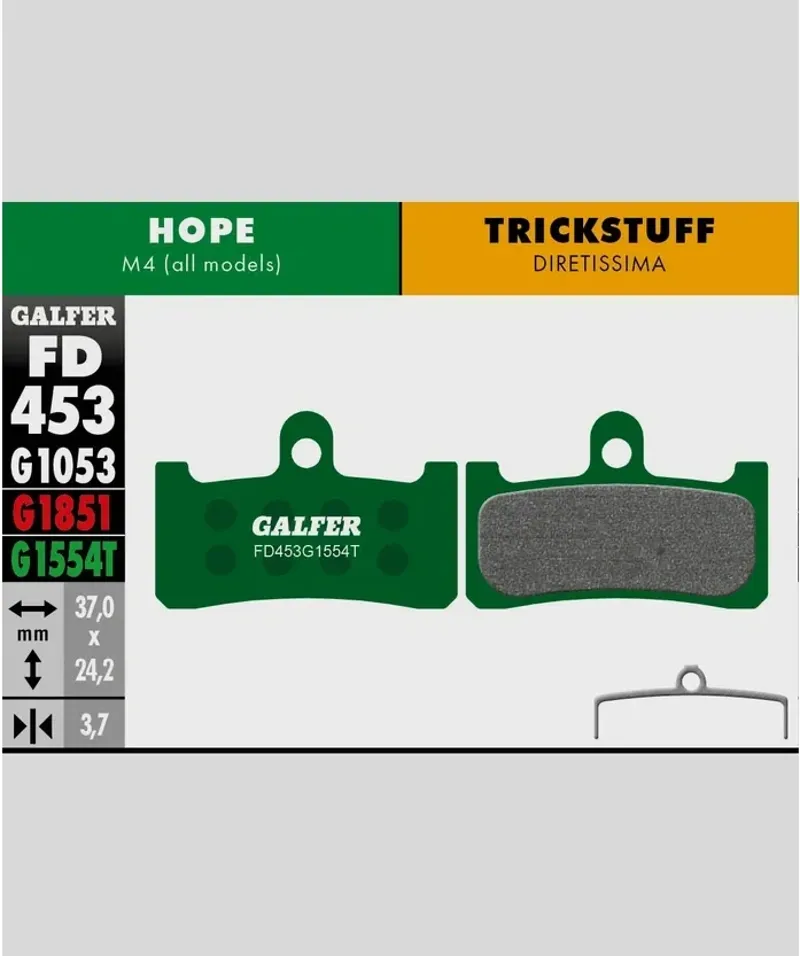 Galfer Pro Bike Disc Brake Pad Hope M4 Trickstuff Direttissima-1