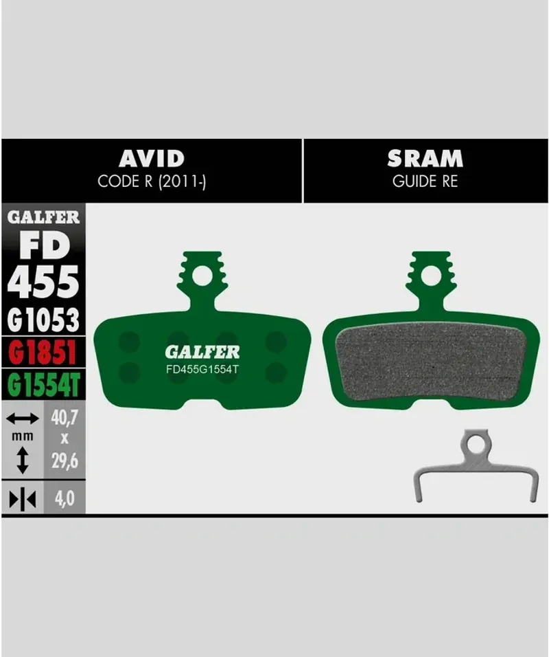 Galfer Pro Bike Disc Brake Pad Avid Sram Code-1