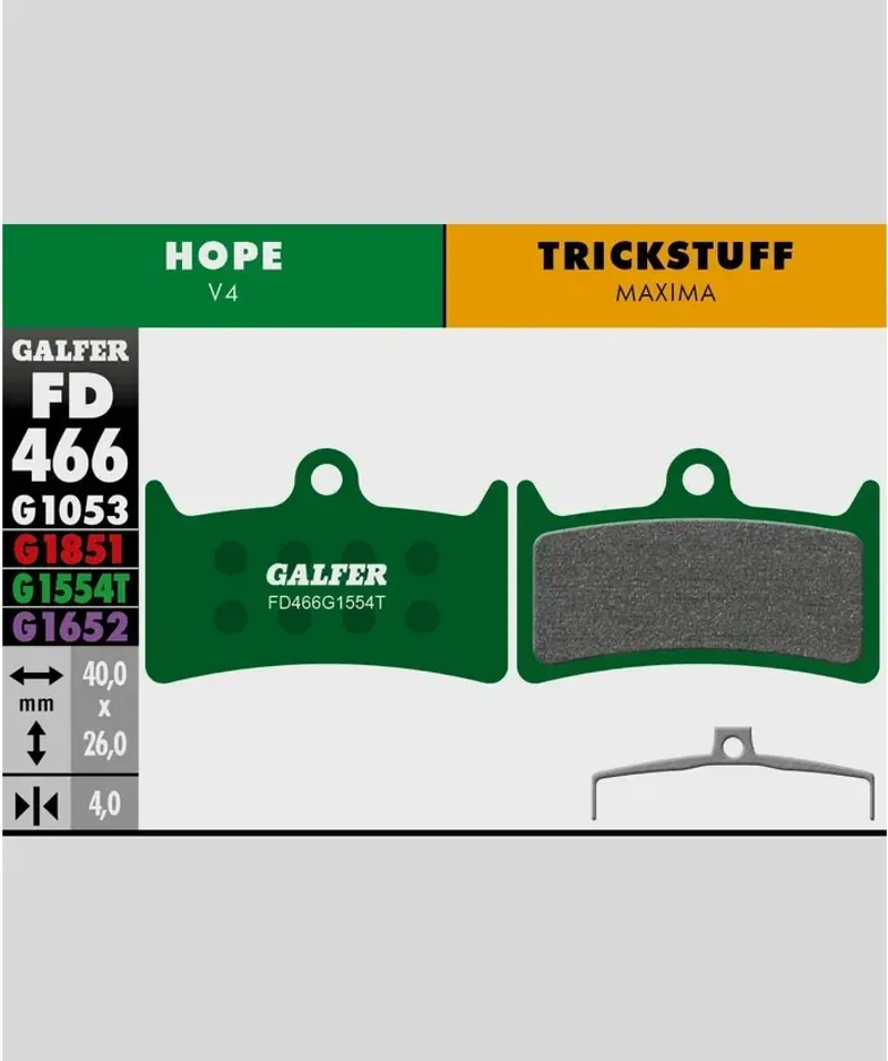 Galfer Pro Bike Disc Brake Pad Hope V4 Trickstuff Maxima-1