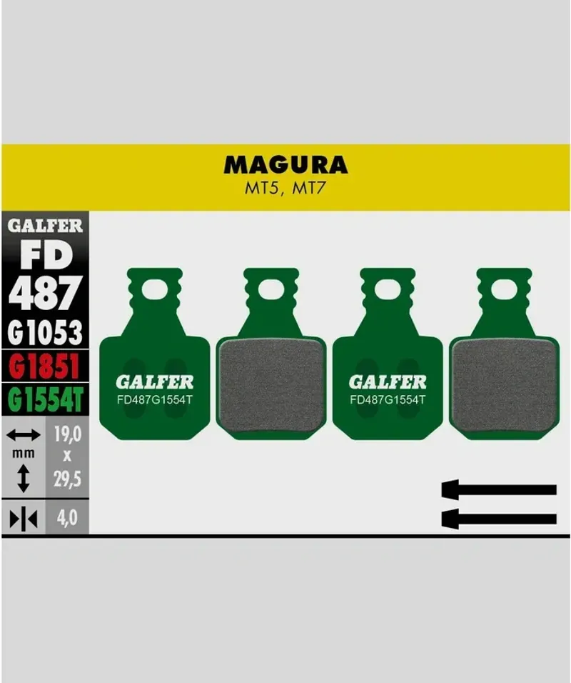 Galfer Advanced Bike Disc Brake Pad Magura MT5 - MT7 4 Pads-1