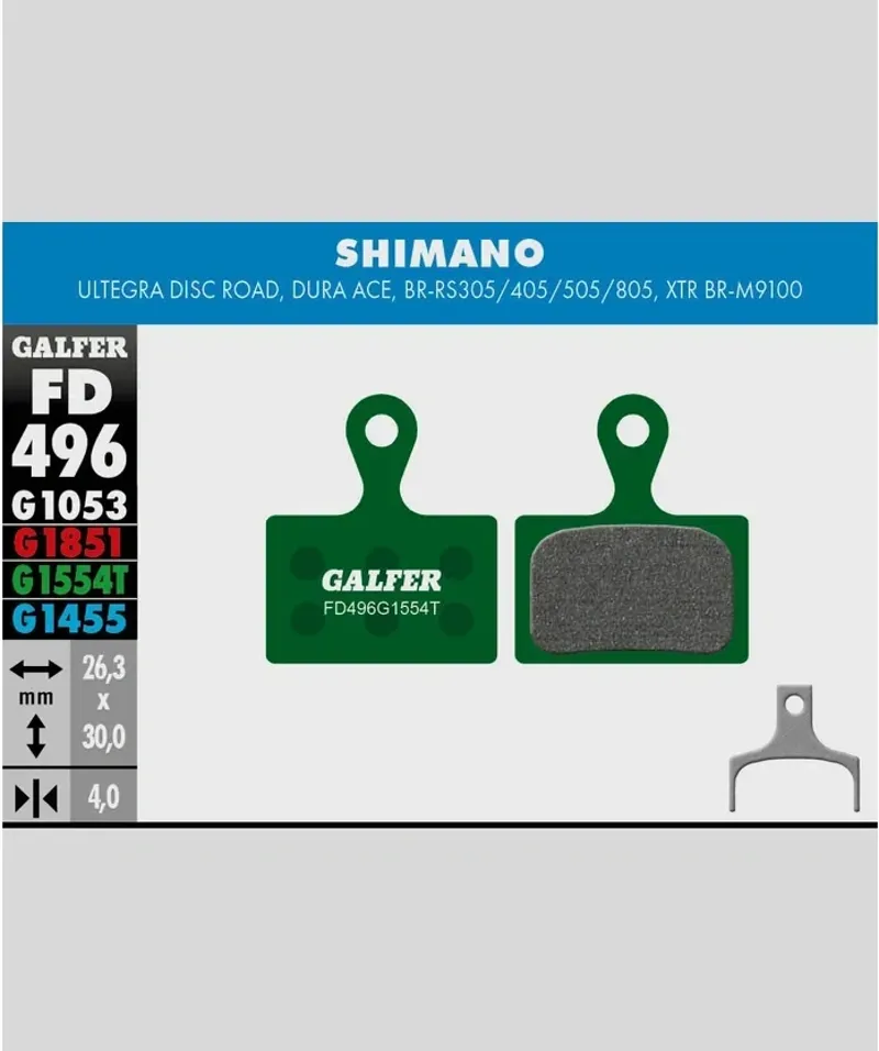 Galfer Pro Bike Disc Brake Pad Shimano Ultegra Dura Ace XTR M9100-1