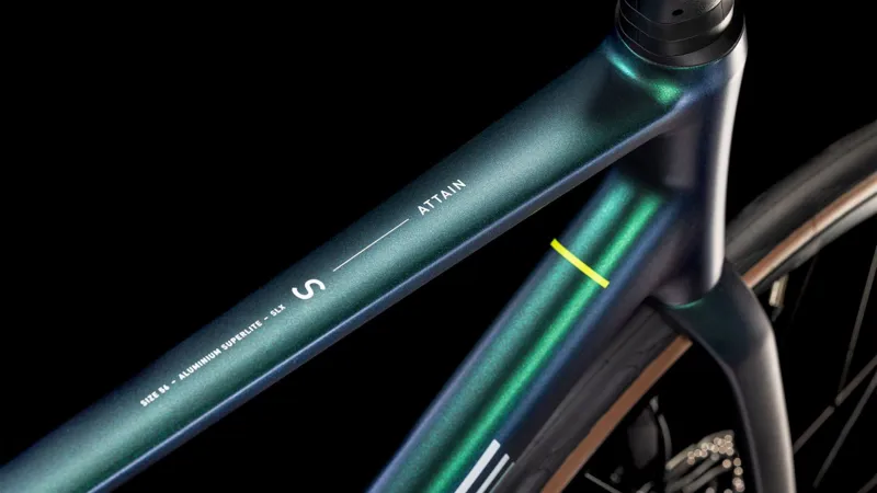 Cube Attain SLX Road Bike 2025 in Goblin/Yellow-1