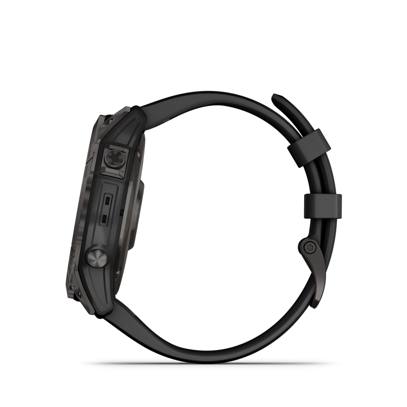 Garmin fenix 7X Sapphire Solar Watch in Carbon Grey DLC Ti w/Blk Band-4