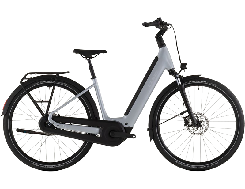Cube Supreme Hybrid Comfort One 600 Easy Entry Electric Hybrid Bike 2026 in Foggrey/Reflex