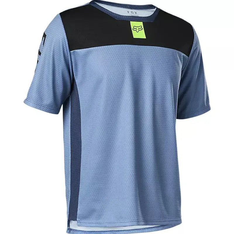 Fox Racing Youth Defend Short Sleeve Jersey in Blue