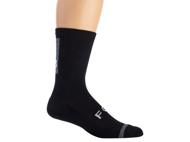 Balfes Bikes Fox Defend 8in Socks in Black | Free postage over £30, £10 off first order, price match & 0% finance.