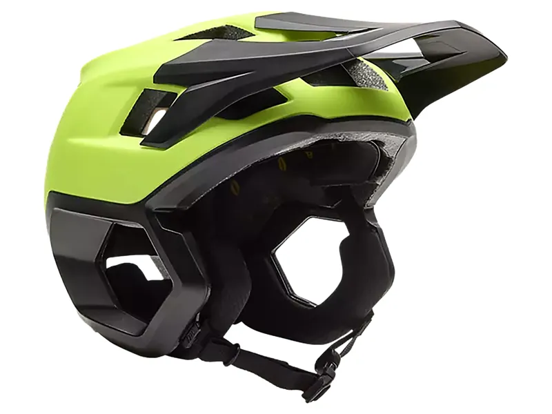 Fox Racing Dropframe Helmet in Fluro Yellow
