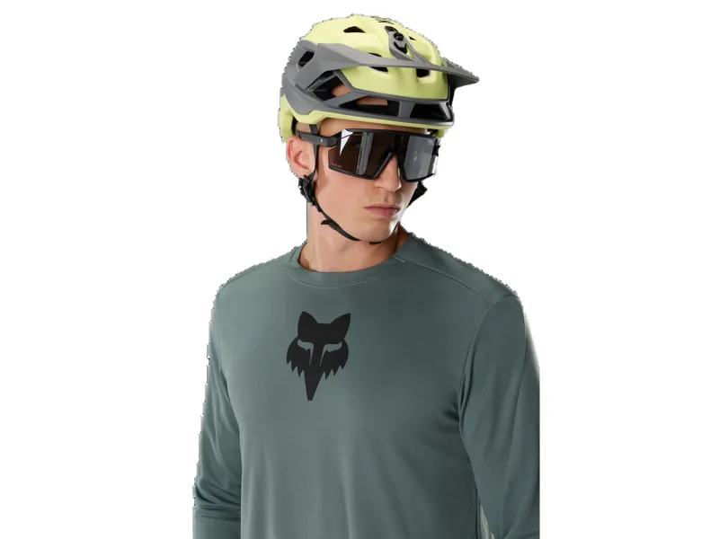 Fox Ranger Fox Head Long Sleeve Jersey in Sage-4