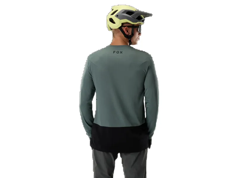 Fox Ranger Fox Head Long Sleeve Jersey in Sage-3
